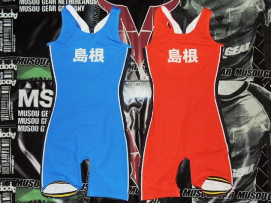 レスリングシングレット赤/青 TACKLER・シングレット01【赤青セット